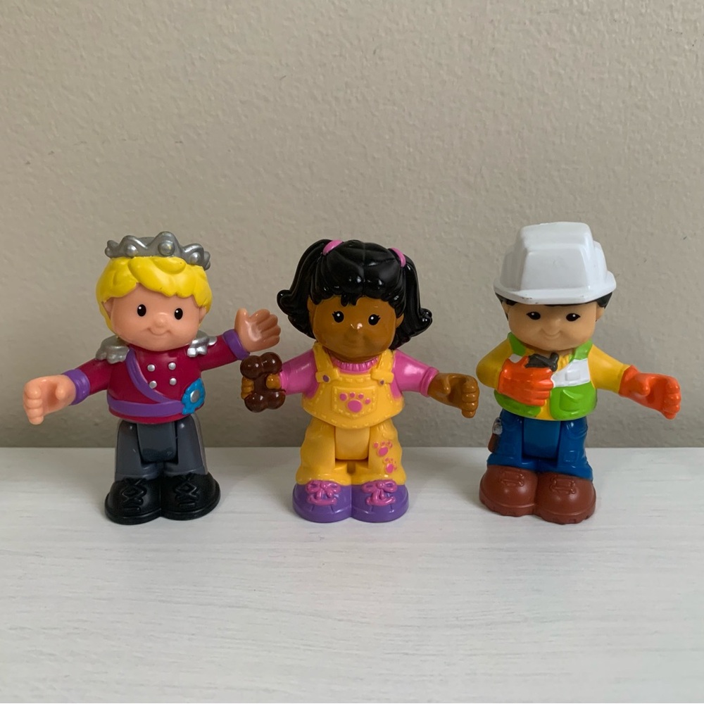 Fisher-Price Little People Bendable Posable 3” Figures Lot of 3